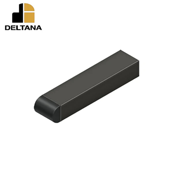 Deltana - 4" Contemporary Half-Cylinder Tip Baseboard Bumper - Solid Brass - Optional Finish