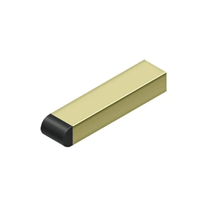 Deltana - 4" Contemporary Half-Cylinder Tip Baseboard Bumper - Solid Brass - Optional Finish