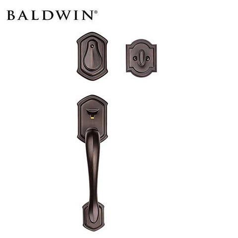 Baldwin - 180MDH - Medina Sectional Handleset - Singl Cyl Deadbolt - Exterior Pull Handle - 11P- Venetian Bronze -  SmartKey Technology - Grade 2 - UHS Hardware