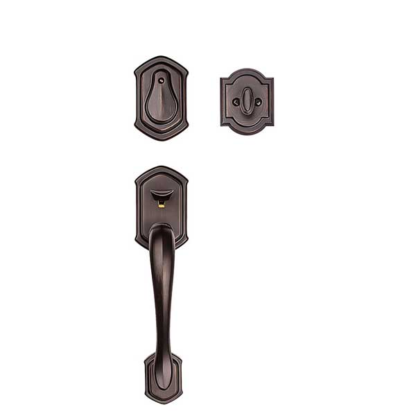 Baldwin - 180MDH - Medina Sectional Handleset - Singl Cyl Deadbolt - Exterior Pull Handle - 11P- Venetian Bronze -  SmartKey Technology - Grade 2 - UHS Hardware