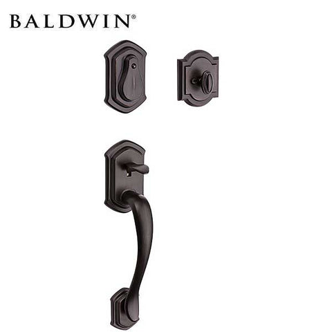 Baldwin - 180MDH - Medina Sectional Handleset - Singl Cyl Deadbolt - Exterior Pull Handle - 11P- Venetian Bronze -  SmartKey Technology - Grade 2 - UHS Hardware
