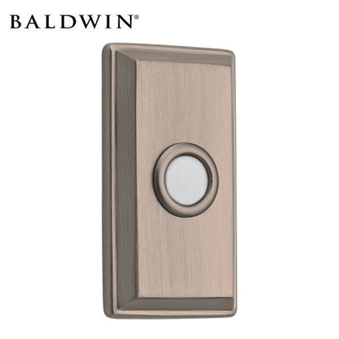 Baldwin Estate - 4860.150 - Rectangular Bell Button - 150 - Satin Nickel