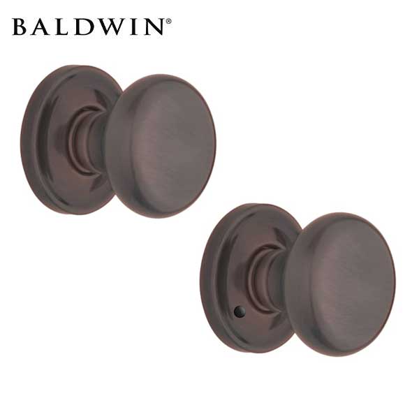 Baldwin Estate - 5015 Classic Knob - 5048 Circle Rose - 112 - Venetian Bronze - Privacy - Grade 2 - UHS Hardware