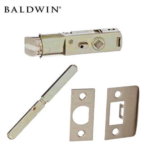 Baldwin Estate - 5015 Classic Knob - 5048 Circle Rose - 150 - Satin Nickel - Passage - Grade 2 - UHS Hardware