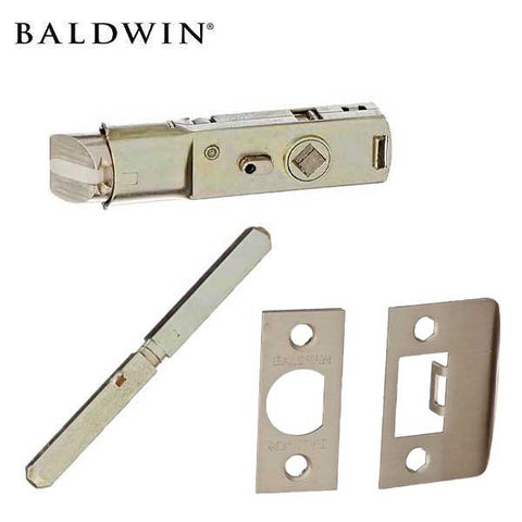Baldwin Estate - 5162 Leverset - R017 Square Rose - 150 - Satin Nickel - Privacy - Grade 2 - UHS Hardware