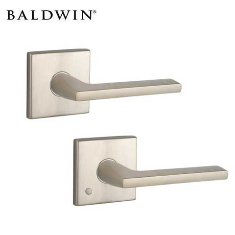 Baldwin Estate - 5162 Leverset - R017 Square Rose - 150 - Satin Nickel - Privacy - Grade 2 - UHS Hardware