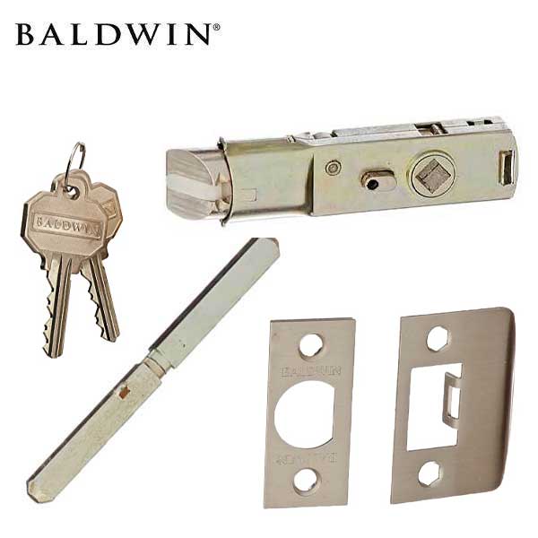 Baldwin Estate - 5205 Classic Knob - 5048 Circle Rose - 150 - Satin Nickel - Entrance - Grade 2 - UHS Hardware