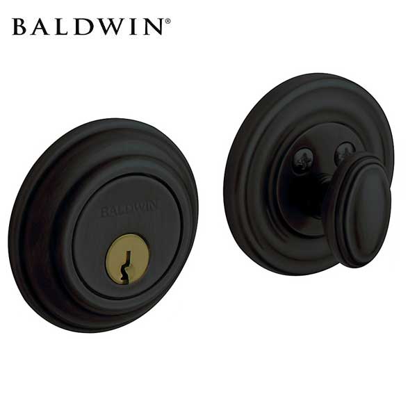 Baldwin Estate - 8231 Traditional Deadbolt - Singl Cyl - 190 - Satin Black- Grade 1 - UHS Hardware