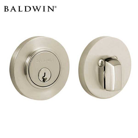 Baldwin Estate - 8244 Contemporary Deadbolt - Singl Cyl - 150 - Satin Nickel - Grade 1 - UHS Hardware