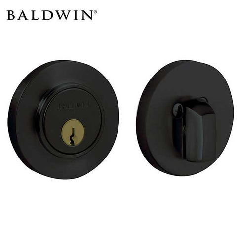 Baldwin Estate - 8244 Contemporary Deadbolt - Singl Cyl - 190 - Satin Black - Grade 1 - UHS Hardware