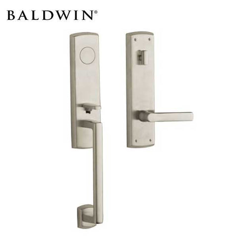 Baldwin Estate - 85387.RFD - Soho Lever Handleset - Full Dummy - 056 - Lifetime Satin Nickel - Grade 2 - RH - UHS Hardware