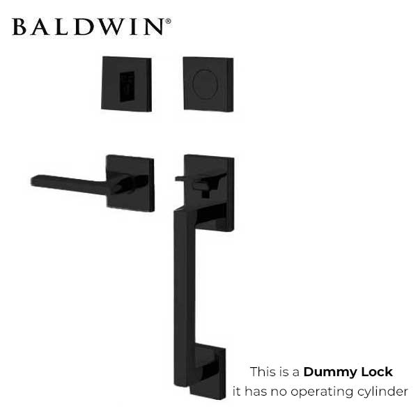 Baldwin Estate - 85390.LFD - Minneapolis Sectional Handleset - Full Dummy - 190 - Satin Black - Grade 2 - LH - UHS Hardware