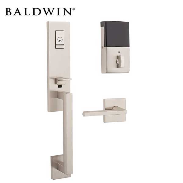 Baldwin Estate Evolved - 85391.BRENT - Minneapolis 3/4 Escutcheon Electronic Handleset - Singl Cyl - Bluetooth - 150 - Satin Nickel - Grade 2 - RH - UHS Hardware