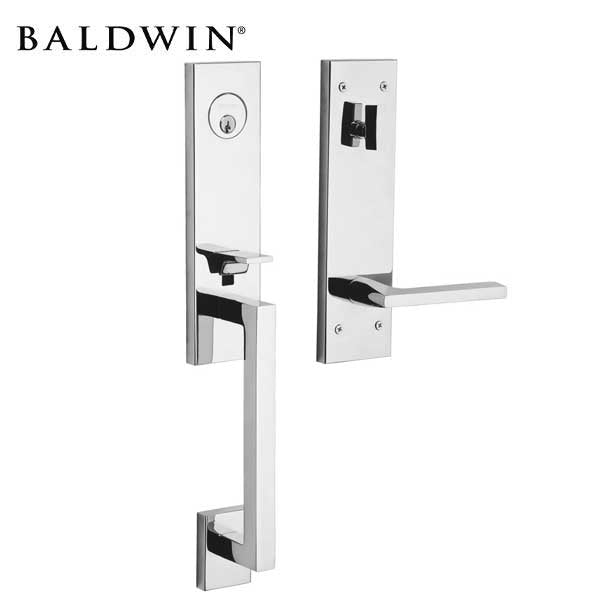 Baldwin Estate - 85391.LENT - Minneapolis 3/4 Escutcheon Handleset - Singl Cyl - 150 - Satin Nickel - Grade 2 - LH - UHS Hardware