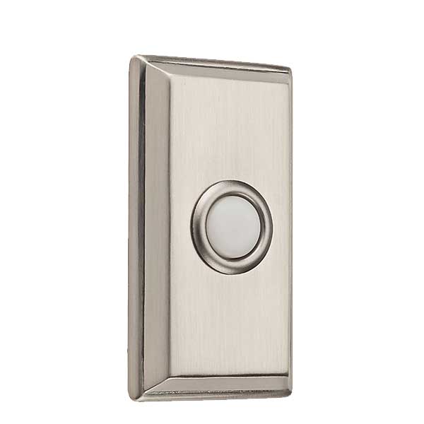 Baldwin Reserve - 9BR7015 - Rectangular Solid Brass Illuminated Bell Button - 150 - Satin Nickel - UHS Hardware