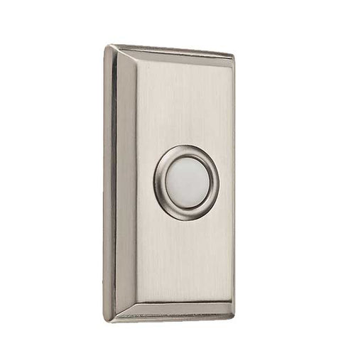 Baldwin Reserve - 9BR7015 - Rectangular Solid Brass Illuminated Bell Button - 150 - Satin Nickel - UHS Hardware