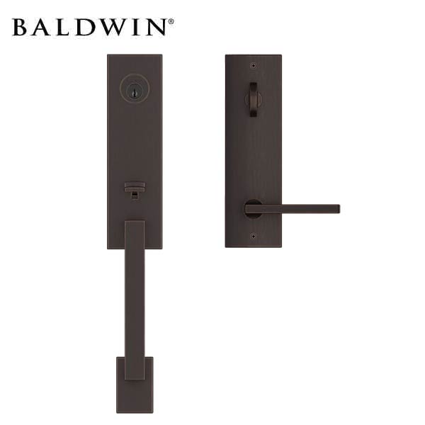 Baldwin Reserve - Seattle Contemporary Lever Handleset - Singl Cyl - Square Lever - Interior Square Rose - 112 - Venetian Bronze - Grade 2 - RH