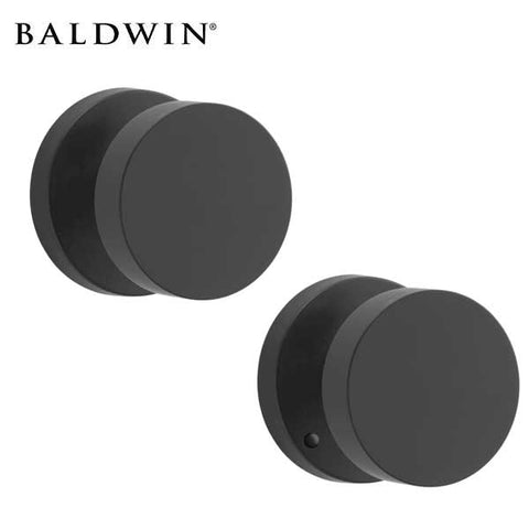 Baldwin Reserve - PV.CON.CRR- Contemporary Knob - Round Rose - 190 - Satin Black - Privacy - Grade 2 - UHS Hardware