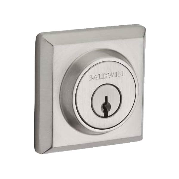 Baldwin Estate - Traditional Square Reserve Deadbolt - Optional Function - 260 - Polished Chrome - Grade 1