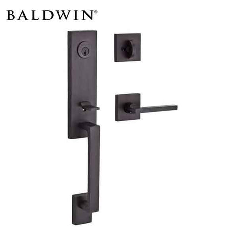 Baldwin Reserve - Seattle Contemporary Lever Handleset - Singl Cyl - Contemporary Square Rose - 112 - Venetian Bronze - Grade 2 - RH - UHS Hardware