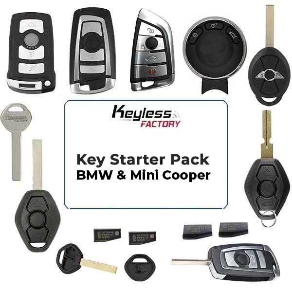 BMW / Mini Cooper Keys - Complete Starter Pack  (ALL YEARS) - for VVDI2 / IM608 / ACDP (AFTERMARKET) - UHS Hardware