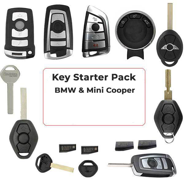 BMW / Mini Cooper Keys - Complete Starter Pack  (ALL YEARS) - for VVDI2 / IM608 / ACDP - UHS Hardware