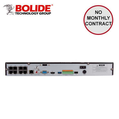 Bolide / 8 Channel / 8MP / 4K / NVR / 2 SATA / 16TB HDD / 8 Port POE / BN-NVR-8NX-S-NDAA - UHS Hardware