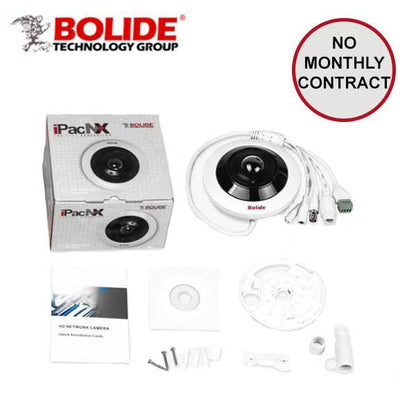 Bolide - IP / 9MP / Fisheye Camera / Fixed / 2mm Lens / WDR / 5m IR / 360° Panoramic / 12VDC POE / IP66 / BN1908FE - UHS Hardware