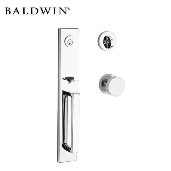 Baldwin Reserve- Santa Cruz Contemporary Round Rose Handleset - Singl Cyl - Optional Finish - Grade 2 - UHS Hardware