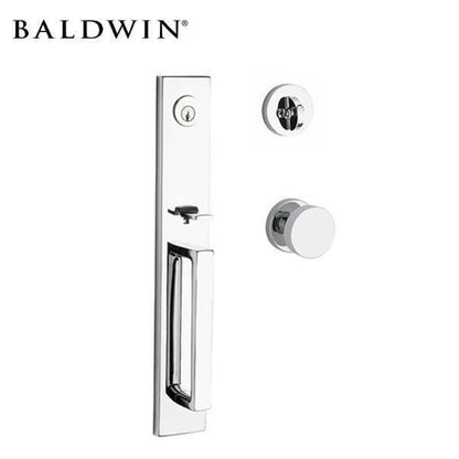 Baldwin Reserve- Santa Cruz Contemporary Round Rose Handleset - Singl Cyl - Optional Finish - Grade 2 - UHS Hardware