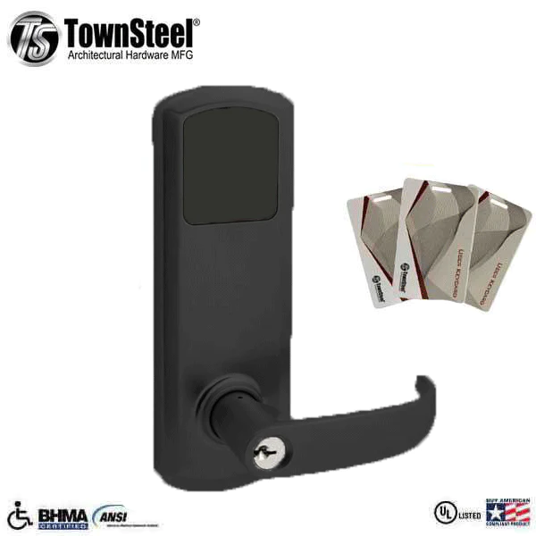 TownSteel - E-Genius 4000 - Interconnected Electronic Touch Keypad Lock - Entry - RFID - 4" - On Center - Right Handed - Optional Finish - Grade 1 - UHS Hardware