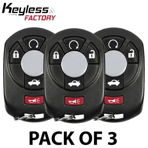 3 x 2005-2007 Cadillac STS / 5-Button Keyless Entry Remote / PN: 15212382 / M3N65981403 (AFTERMARKET) (Pack of 3) - UHS Hardware