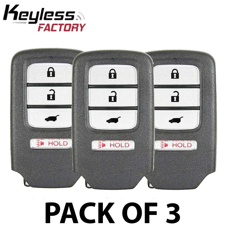 3 x 2016-2022 Honda HR-V Fit / 4-Button Smart Key / PN: 72147-T7S-A01 / KR5V1X (AFTERMARKET) (Pack of 3) - UHS Hardware