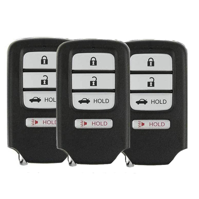 3 x 2018-2022 Honda Accord Sport / 4-Button Smart Key / PN: 72147-TVA-A11 / CWTWB1G0090 (No Memory) (Pack of 3) - UHS Hardware