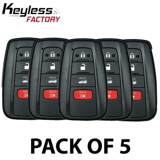5 x 2018-2020 Toyota Camry / 4-Button Smart Key / HYQ14FBC / 0351 (AFTERMARKET) (Pack of 5) - UHS Hardware