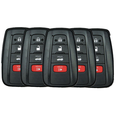 5 x 2018-2020 Toyota Camry / 4-Button Smart Key / HYQ14FBC / 0351 (AFTERMARKET) (Pack of 5) - UHS Hardware