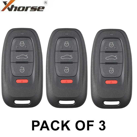 3 Xhorse - 2013-2019 Audi / 4-Button Smart Key / BCM2  / 754J /  Comfort Access / 315 Mhz (Pack of 3) - UHS Hardware