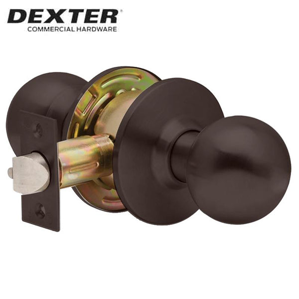 Dexter C2000 - Commercial Lever Set Handle - 2-3/4” Standard Backest - Ball Knob - Oil Rubbed Bronze - Passage - Grade 2 - UHS Hardware