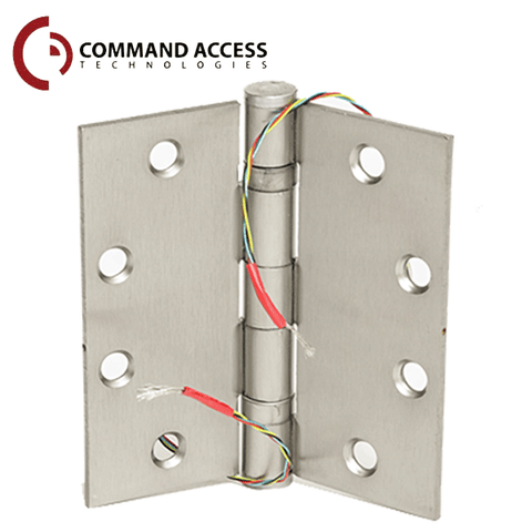 Command Access - Energy Transfer Swing Hinge - Clear Hinge - 4/26 Gauge - Satin Chrome (5.0 In.) - UHS Hardware