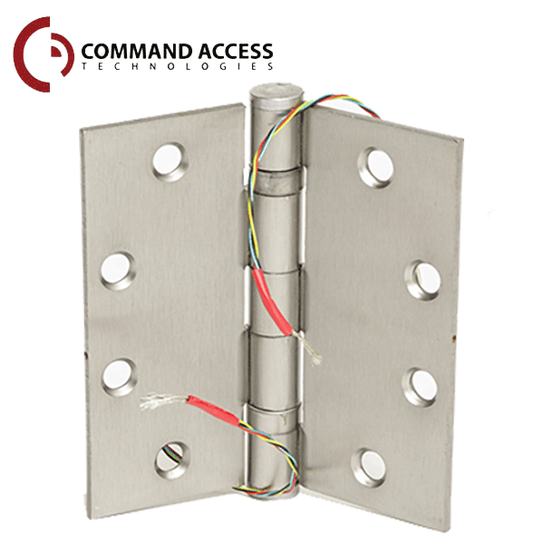 Command Access - Energy Transfer Swing Hinge - Clear Hinge - 6/26 Gauge - Satin Chrome - UHS Hardware