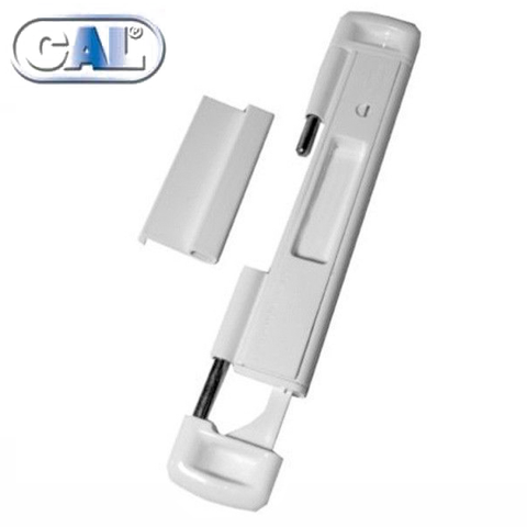 CAL Double Bolt Lock - Sliding Glass Door Lock - White Finish - UHS Hardware