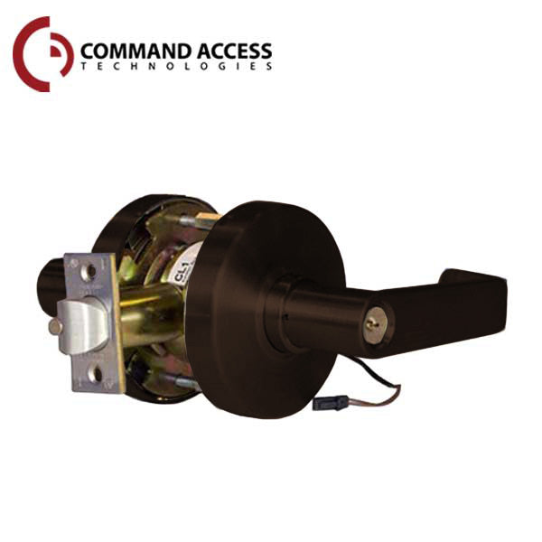 Command Access - Electrified Cylindrical Clutch Lever Set - Fail Safe - Storeroom - L6 Lever - 12/24V - Optional Finish - Grade 1