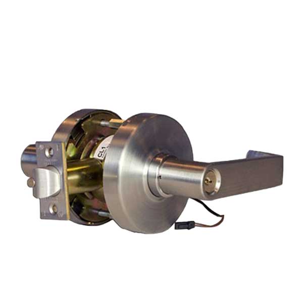 Command Access - Electrified Cylindrical Clutch Lever Lock - Fail Secure - Storeroom - L6 Lever - 24V - Satin Chrome - Grade 1 - UHS Hardware
