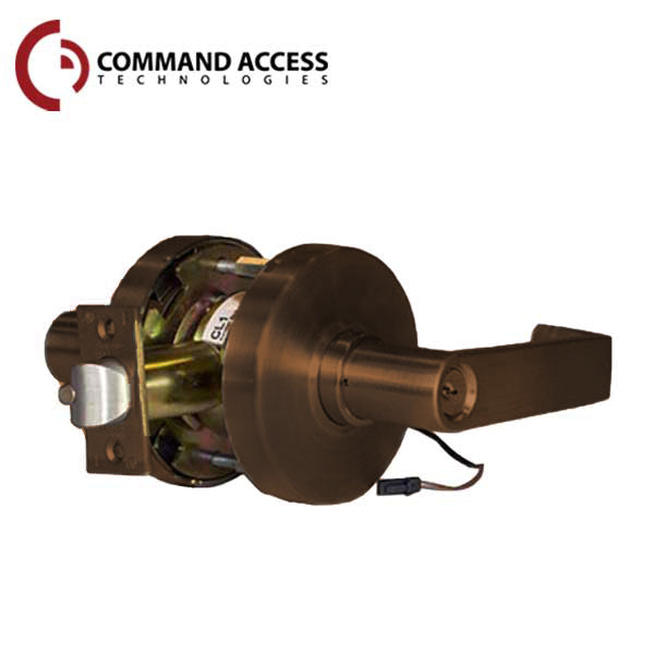Command Access - Low-Energy Cylindrical Clutch Lever Set - Fail Secure - Storeroom - L6 Lever - 11/30VDC - Oil Rubbed Bronze - Grade 1 - UHS Hardware