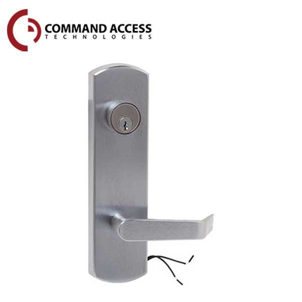 Command Access - ET25 - Electrified Exit Trim - Fail Safe - 24V - 5' Bridge Rectifier - Satin Chrome - UHS Hardware