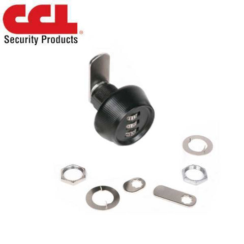 CCL - 390 Series- 3 Dial Sesamee  Combination Cam Lock - 1-7/32"  -  Black - UHS Hardware