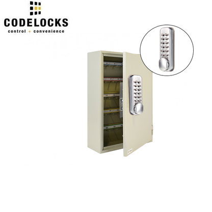 CodeLocks - Key Secure Extra Security Padlock Cabinet w/ CL160 - Mechanical Lock - Tubular Mortise Latch - Hold Back Feature - QuickCode - Optional Cabinet Storage - UHS Hardware