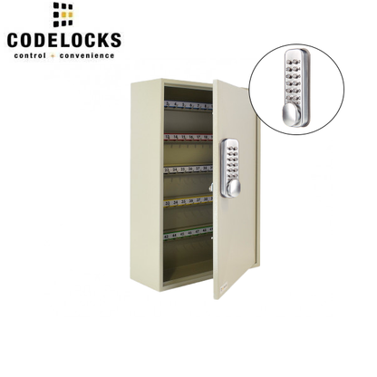 CodeLocks - Key Secure Hook Key & Padlock Cabinet w/ CL160 - Mechanical Lock - Tubular Mortise Latch - Hold Back Feature - QuickCode - Optional Storage - UHS Hardware
