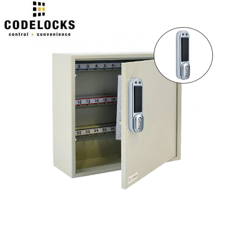 CodeLocks - Key Secure Hook Padlock Cabinet w/ KL1000 - RFID - Portable - Keyless Access - Private & Public Function - Master & User - 25 Padlocks - UHS Hardware
