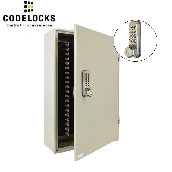 CodeLocks - Key Control Hook Key Cabinet w/ CL255 - Mechanical Lock - Tubular Latch - Optional Cabinet Storage - UHS Hardware